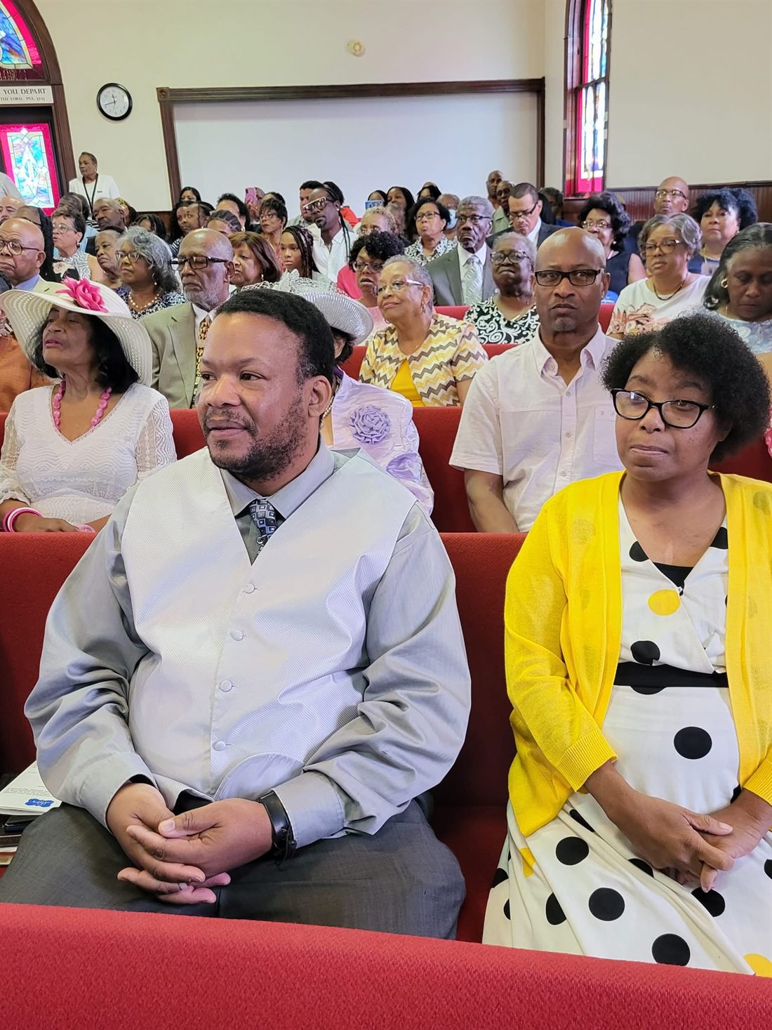 The Triumph Baptist Church congregation gathered for Sunday worship
